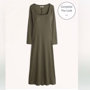 Abercrombie Long sleeve Square Neck Knit Maxi Dress L